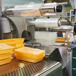 Industrial equipment for food packaging in factory