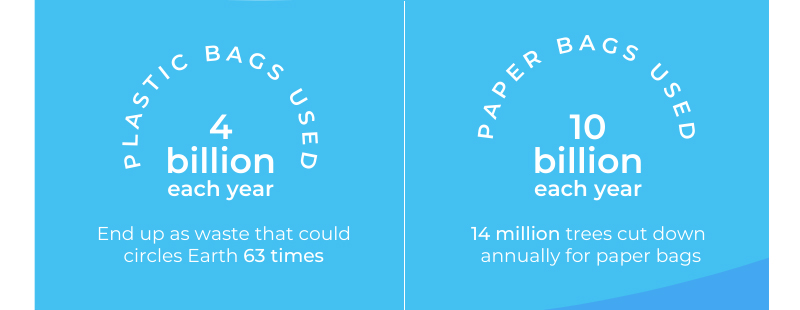 plastic and paper bags consumption data